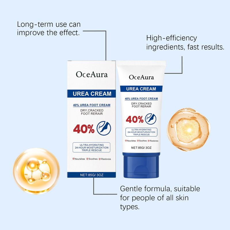 OceAura Foot Care Urea Cream Gentle Exfoliating Non-Sticky Moisturizing Softening Heel Daily Maintenance_voghion.com