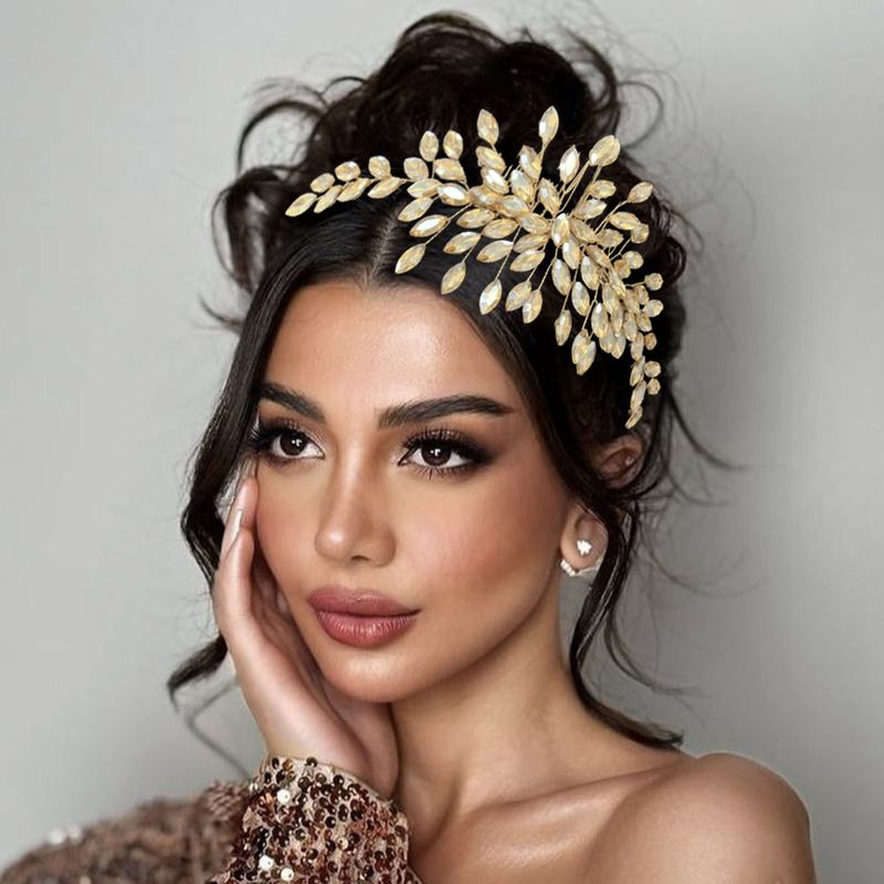 Copricapo Elegante pettine per capelli in cristallo fatto a mano con strass - Perfetto per matrimoni, feste e occasioni speciali_voghion.com