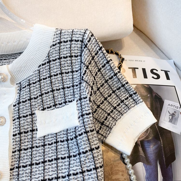 Women's Clothing New Summer And Autumn Design Temperament Slim Ice Silk Knitted Tops_voghion.com