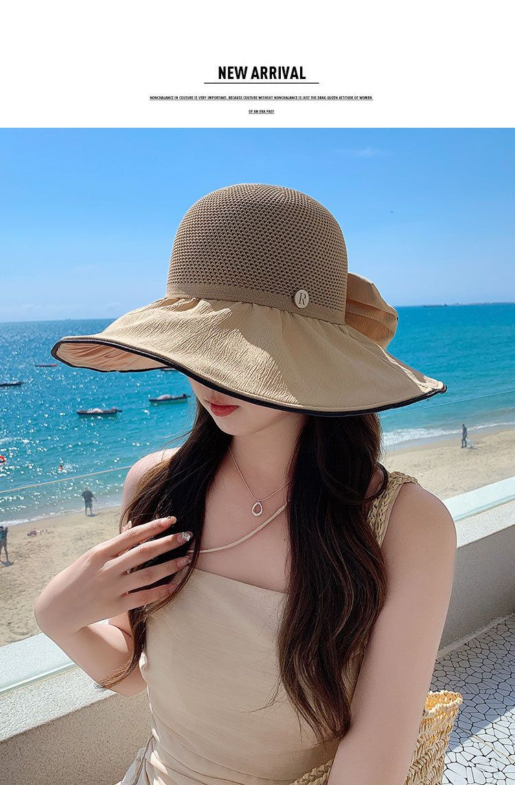 Portable Wide Brimmed Hat For Women, Foldable Sun Hat For Beach Travel, Sun Hat For Internet Celebrities, Breathable And Versatile Fisherman Hat_voghion.com