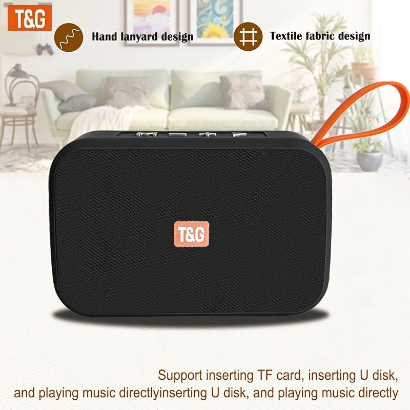 T&G TG506 USB/TF/FM Radyo Uyumlu, Stereo Ses, Akıllı Telefonlara/Tabletlere/TV'lere Bağlanır, Partiler İçin Yüksek Çözünürlüklü Ses, Taşınabilir Kablosuz Hoparlör_voghion.com