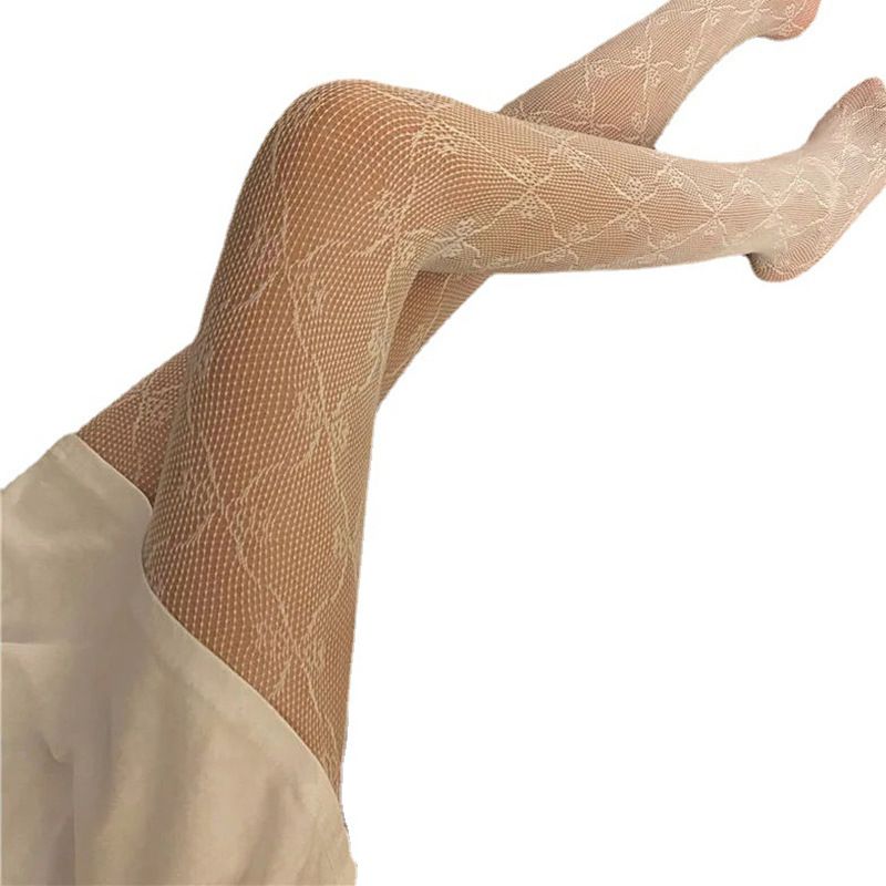 2025d Sommer Sexy Spitze Anti-Rutsch Netzstrumpfhose Uniform Versuchung Aushöhlen Leggings Strümpfe_voghion.com