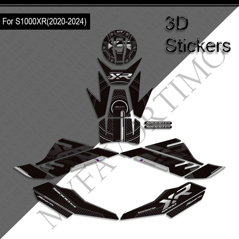 For S1000XR S 1000 XR S1000 M1000 M1000XR 2020 - 2024 Motorcycle Fuel Tank Pad 3D Sticker Fairing Protector Decals Set_voghion.com