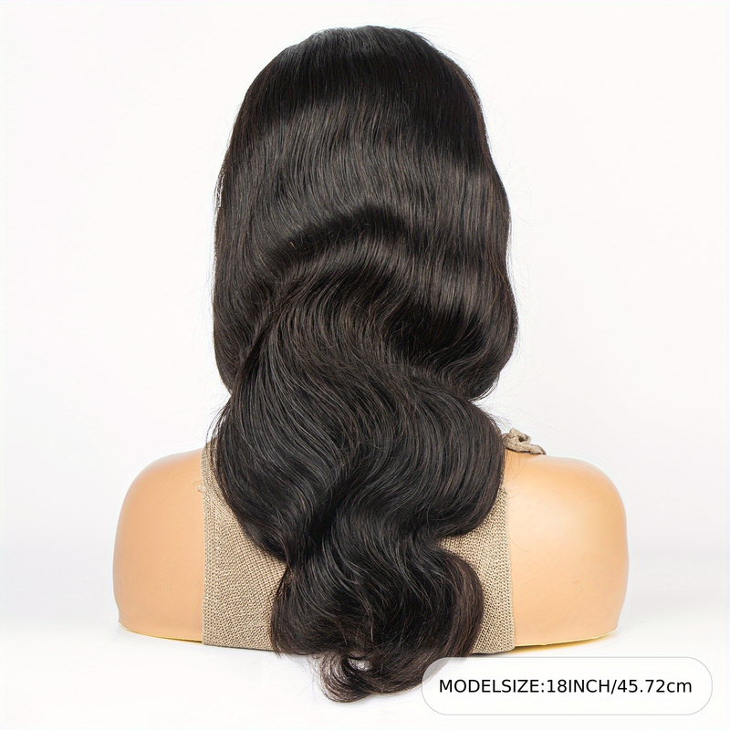 13x4 peruca de cabelo humano médio longo onda do corpo peruca encaracolado ondulado peruca 13x4 frente do laço peruca de cabelo humano linha fina natural com cabelo do bebê_voghion.com