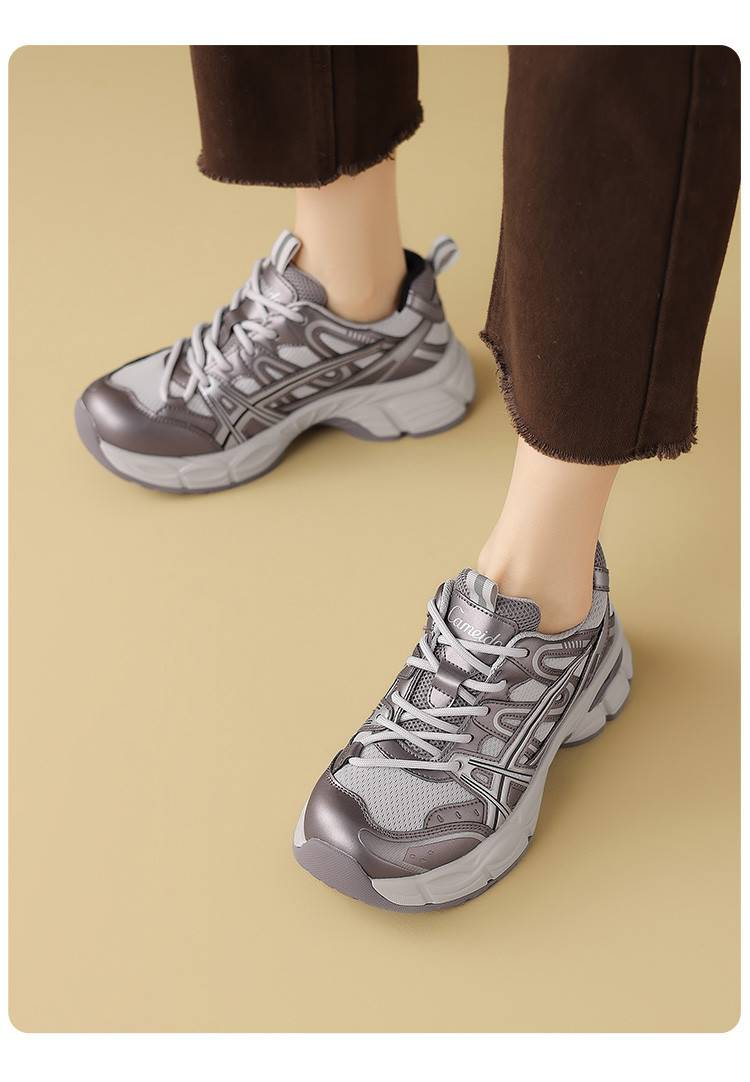 Cameido In The Spring Of 2025, These Are Women's Dad Shoes With Thick Soles For Heightening. They Are All-match Casual Sports Shoes_voghion.com