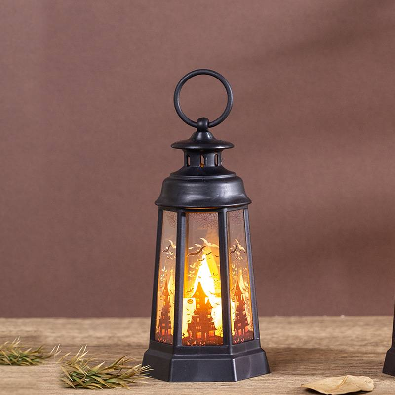 Halloween Pumpkin Lanterns, Retro Wind Lanterns, Party Atmosphere Decoration Props, Table Ornaments, Hanging Decorations_voghion.com