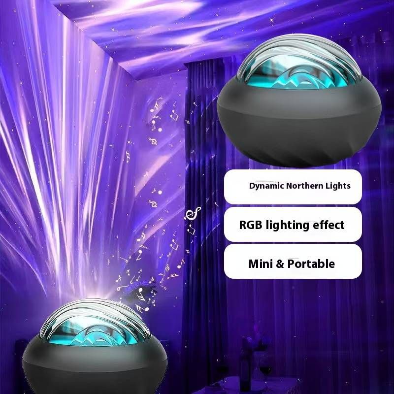 Luz noturna com controle remoto - Luz RGB giratória Galaxy para quarto, iluminação ambiente alimentada por USB com efeitos de estrela no teto_voghion.com