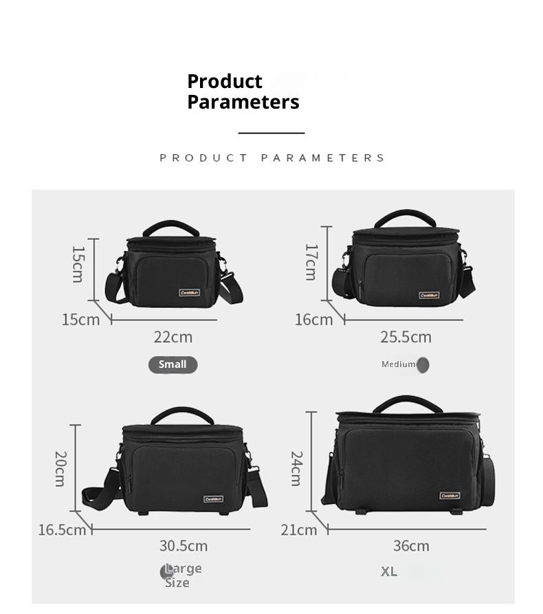 DSLR-Kameratasche aus 900D Polyester – leicht, wasserdicht und stoßfest mit verstellbaren Fächern (für 1 Kamera und 1–4 Objektive)_voghion.com