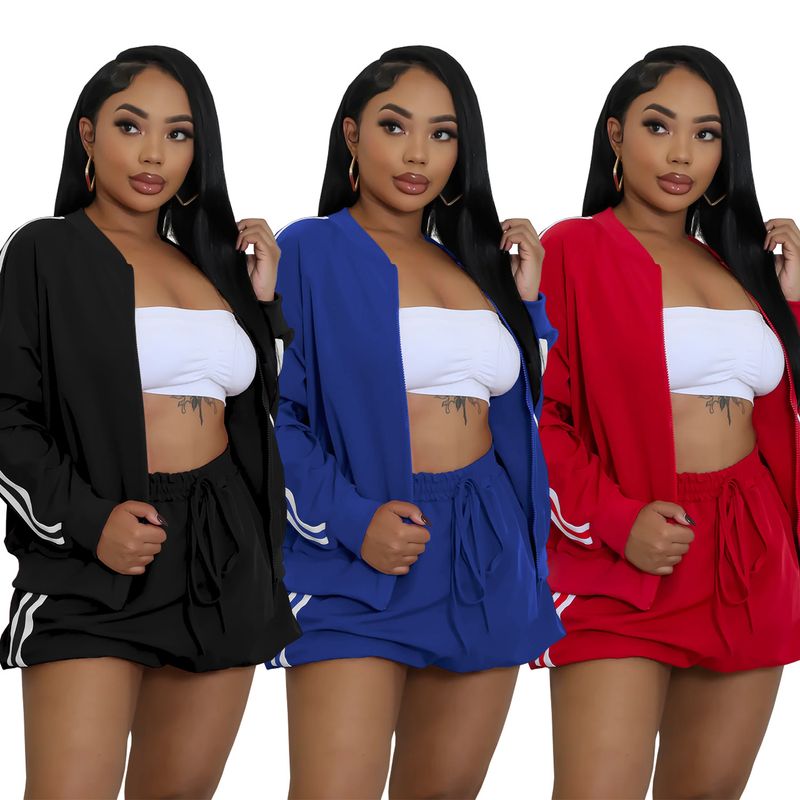 Vêtements pour femmes Mode Vêtements pour femmes Veste à ruban Jupe courte Couleur unie Costume deux pièces Neuf_voghion.com