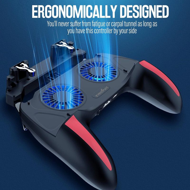 Mobile Game Controller With 4000Mah Power Bank & Cooling Fan, L1R1 Triggers Joys_voghion.com