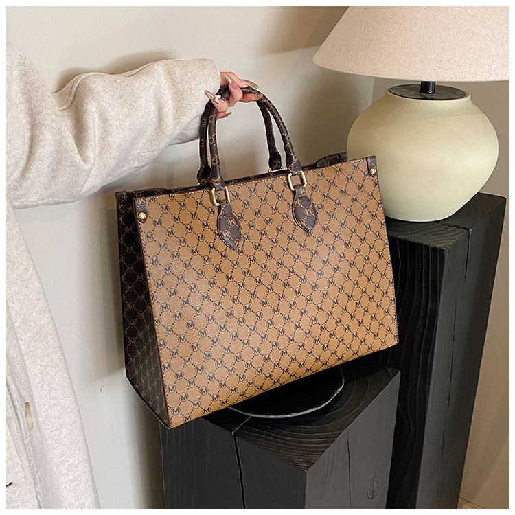 grande capacità tote bag nuova borsa per la spesa retrò leggera borsa di lusso per pendolari borsa a tracolla portatile_voghion.com