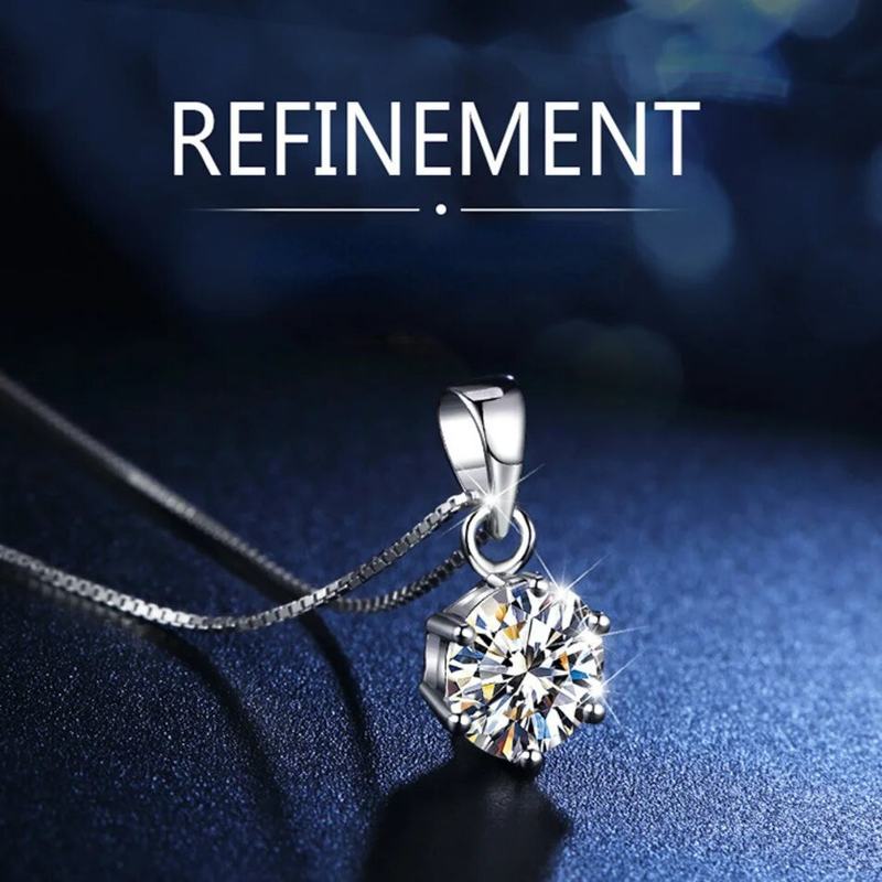 Collana con ciondolo in moissanite autentica da 1 CT Tancise per donna, gioielli raffinati per matrimonio, festa in argento sterling di alta qualità_voghion.com