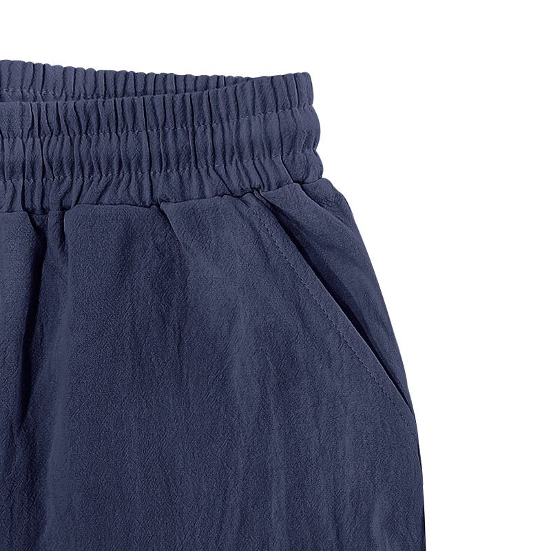 Pantaloncini da jogging casual da uomo, larghi, traspiranti, adatti alla spiaggia, con tasche multiple, adatti a tutti i giorni._voghion.com