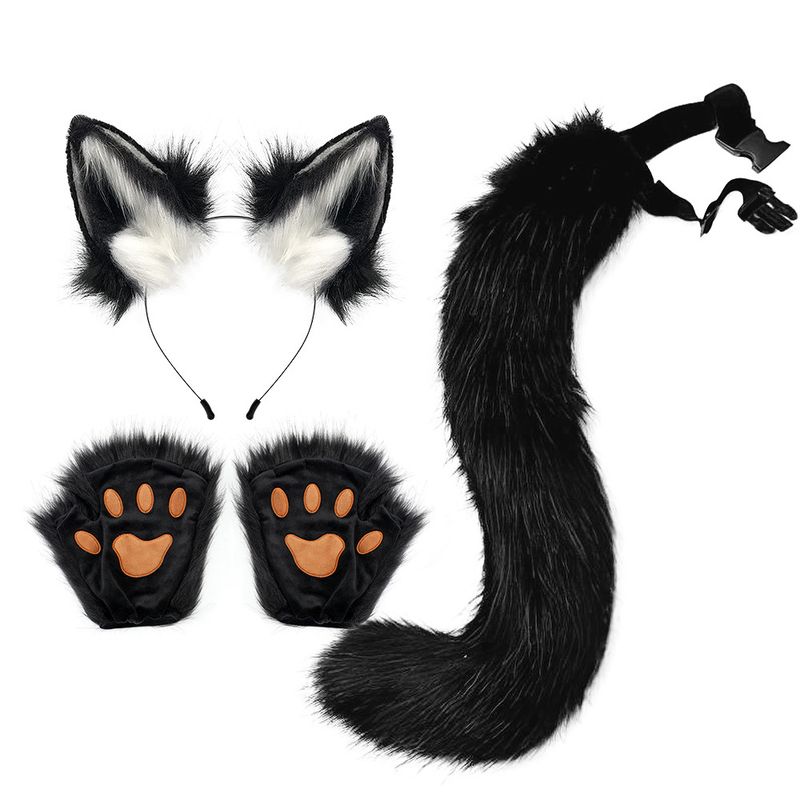 Cerchietto con orecchie di volpe in peluche per Halloween_voghion.com