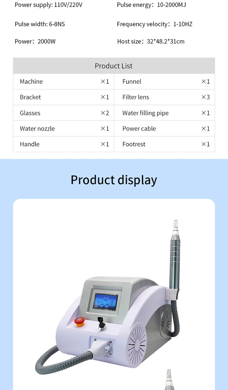 Picosecond Pen mitesszer eltávolító lézeres tetoválás eltávolító lézerrel, sötét foltokkal és demelaninnal_voghion.com