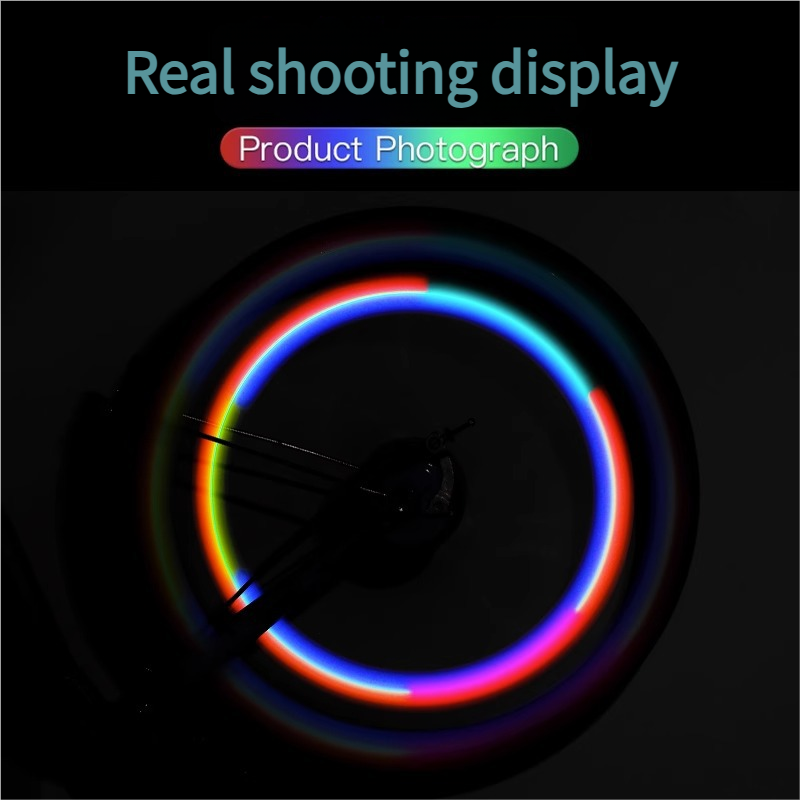 Raggi per bicicletta, mountain bike, foglia di salice, filo d'acciaio, ruota di fuoco colorata, luce in silicone, accessori per ciclismo_voghion.com