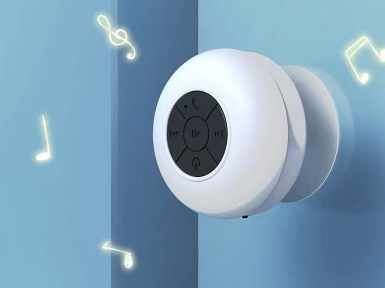 New BTS06 Suction Cup Portable Wireless Mini Car Hands-Free Call Waterproof Bluetooth Speaker_voghion.com