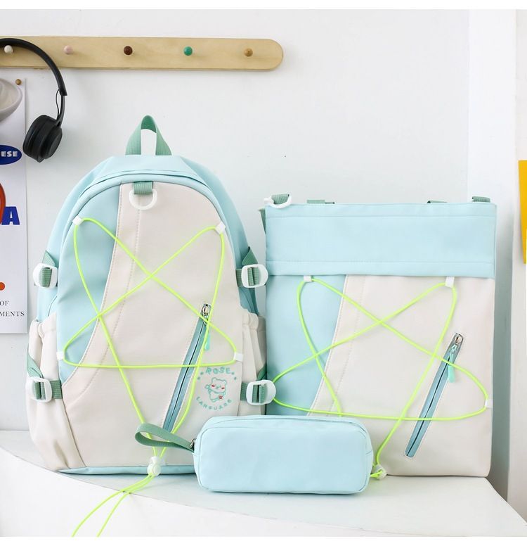 Kinderrucksack für die Schule – buntes Cartoon-Design, leicht und geräumig, ergonomische Schultergurte, strapazierfähiges Nylon, inklusive süßem Hunde-Schlüsselanhänger_voghion.com