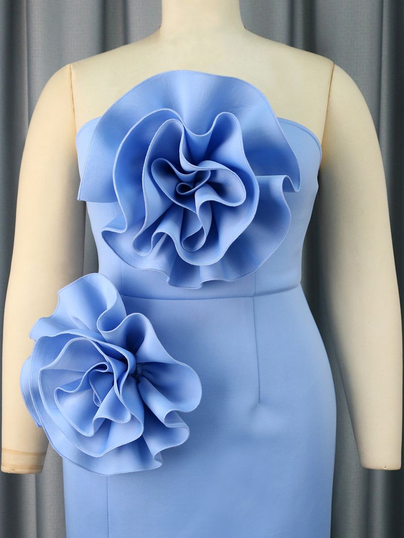 Vestido decorativo tridimensional para banquete, nuevo vestido largo sin mangas, top recto y sexi con espalda descubierta para mujer_voghion.com