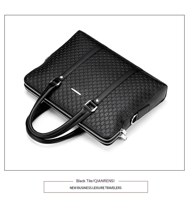 Servietă din piele naturală pentru bărbați, geantă de mână cu fermoar, geantă de umăr Messenger pentru birou, geantă de afaceri pentru laptop_voghion.com