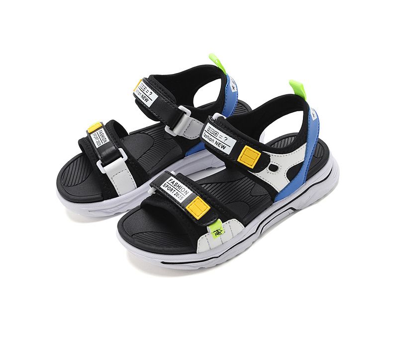 Kids Shoes Boys sandals 2024 summer new beach shoes soft bottom non slip open toe middle and large children boys deodorant student shoes_voghion.com