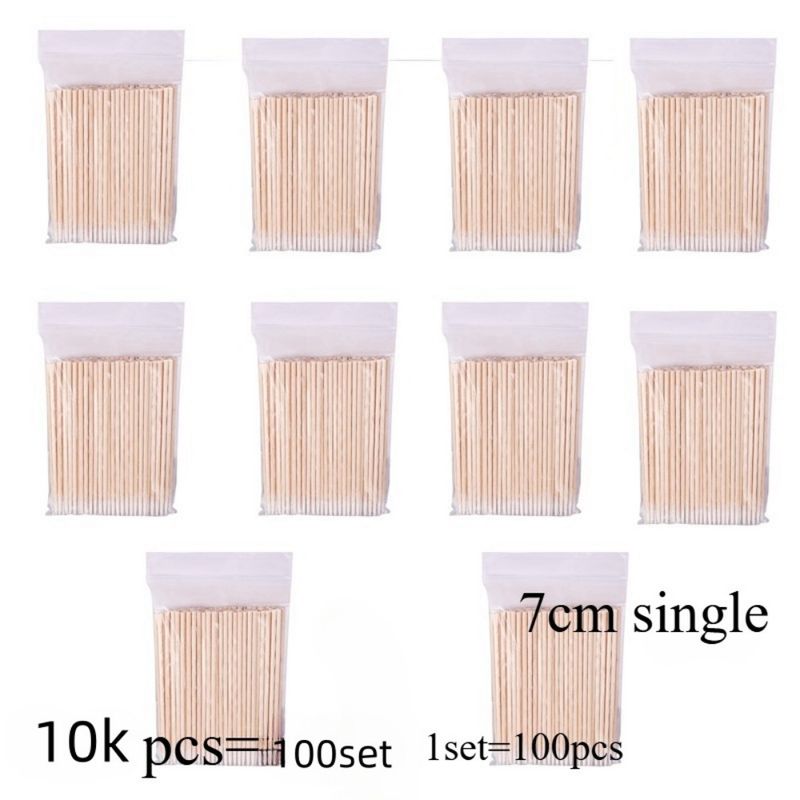 100/300/500/1000 Stück 50/100er-Set Wattestäbchen für präzises Make-up, Augenbrauen- und Wimpernkunst – Einweg, Beauty Essentials_voghion.com