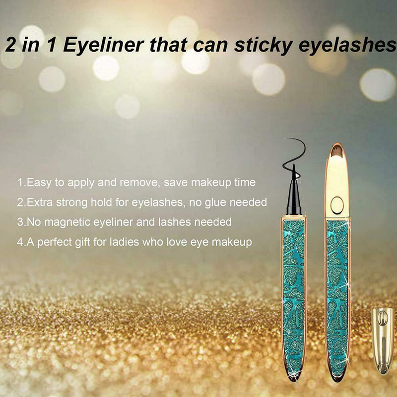Wasserdichter, selbstklebender Wimpern-Eyeliner-Stift, langlebiger, klebstofffreier, nicht magnetischer, schnell trocknender Wimpernaufkleber-Eyeliner-Stift_voghion.com
