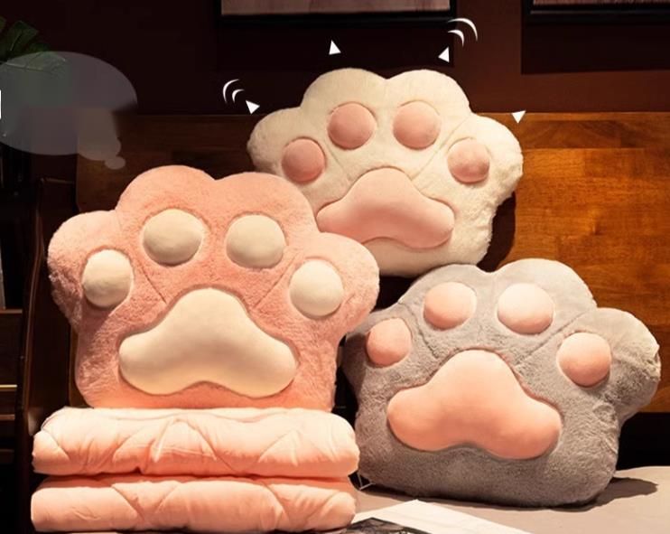 Cuscino per pisolino da ufficio a doppio uso con motivo a cartoni animati, coperta per aria condizionata, cuscino per auto due in uno per la pausa pranzo_voghion.com