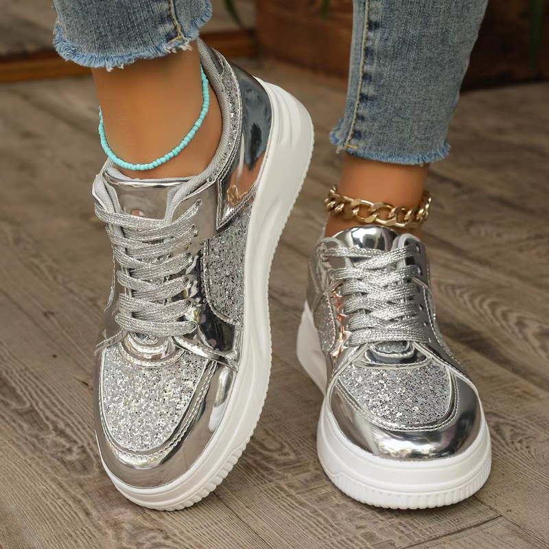Spring and Autumn New Cool Plate Fashion Casual Large Women's Lace up Thick Bottom Casual Shoes in Stock Le Fu Shoes_voghion.com