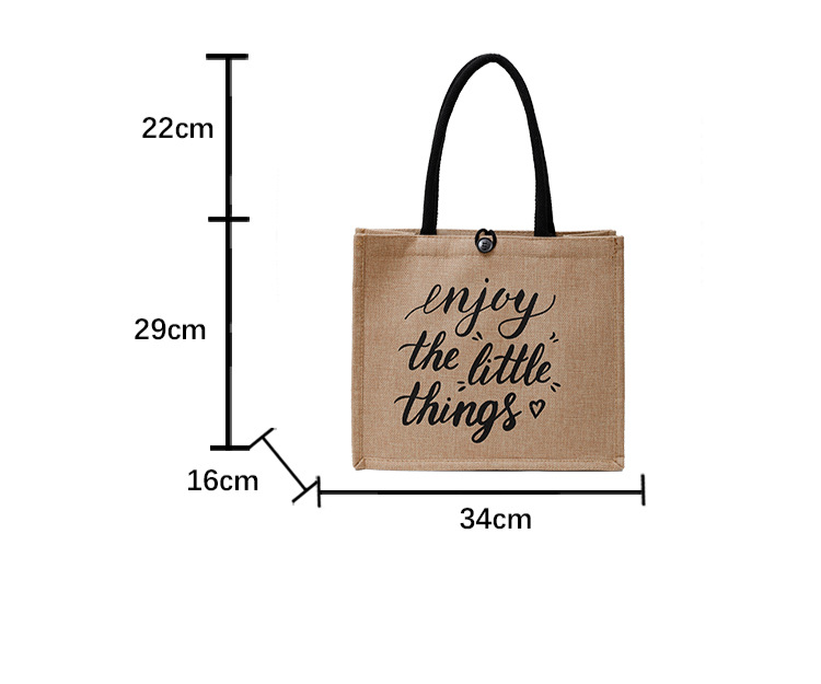 Beach Bag Thickened Large Capacity Linen Underarm Bag Shopping Bag Commuter Tote Bag Premium Casual Hand Bill Shoulder Bag Minimalism_voghion.com
