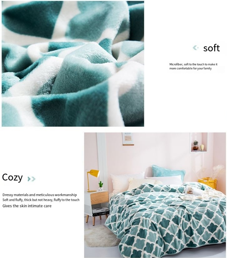 Coperta singola matrimoniale in flanella spessa, coperta in pile di corallo, coperta invernale, coperta di flanella_voghion.com