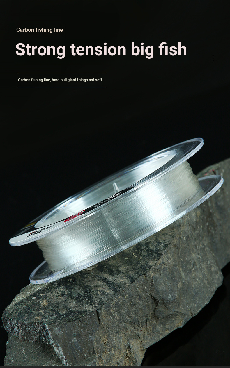 Carbonschnur, High-End-Luya-Frontdraht, spezielle echte Unterschnur mit starker Spannung, verschleißfeste Carbonschnur zum Meeresangeln und Felsenangeln_voghion.com