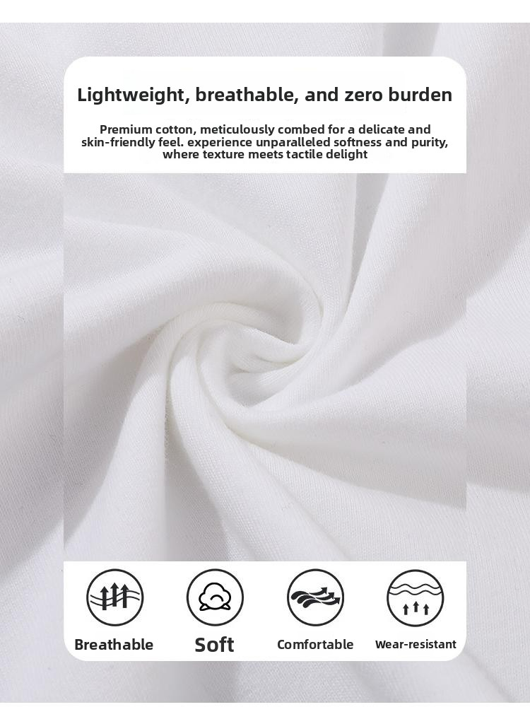 Pure Cotton, Solid Color Sleeveless Crew Neck T-shirt, Unisex Top_voghion.com
