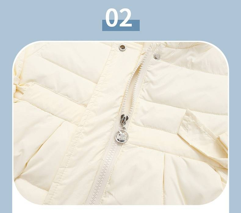 Korean-Style Kids' Winter Down Jacket Set – Hooded Puffer Coat & Detachable Bib Pants (1-3Y, 80-100cm) In Classic Colors_voghion.com