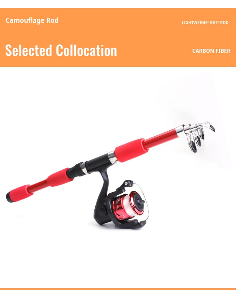 2.1m & 1.8m Telescopic Sea Fishing Rod Set with Lure - Portable Newbie Combination Including Soft Baits and Multiple Fishing Tools_voghion.com
