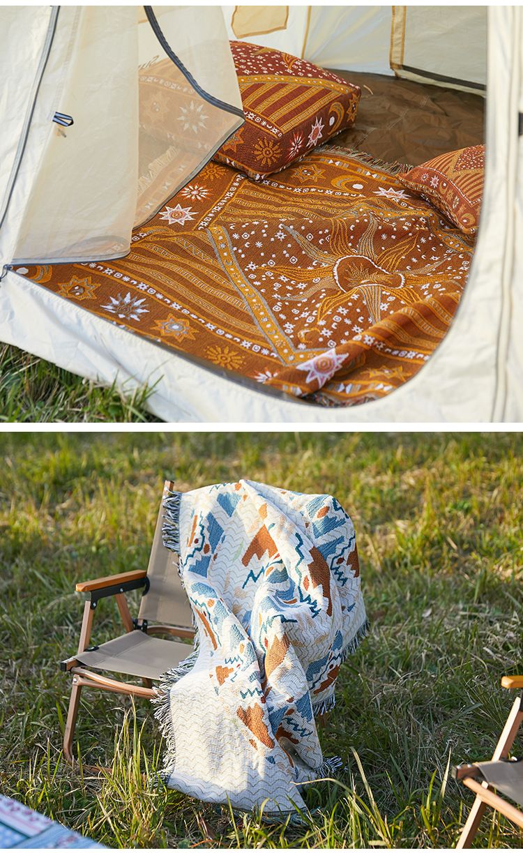 Coperta multifunzionale in lino per divano da campeggio australiano, motivo floreale, per tutte le stagioni, per ufficio, pisolini e decorazioni per la casa_voghion.com