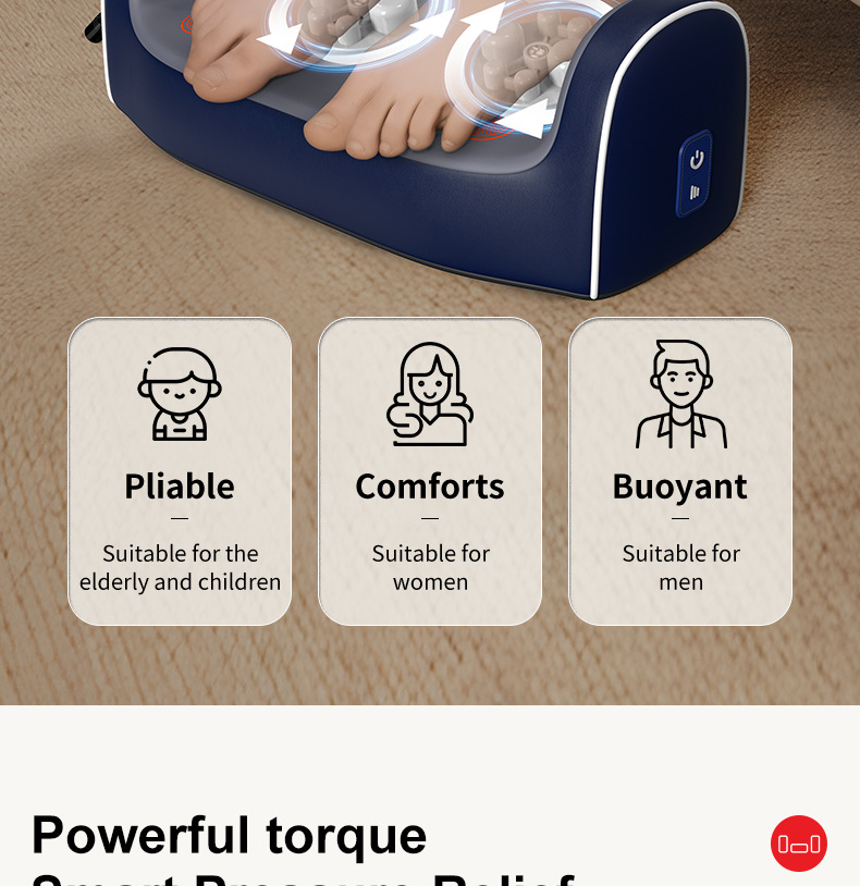 Mini máquina de masaje de pies transfronteriza, calentador de pies, Japón y Corea del Sur, Sudeste Asiático, instrumento multifuncional para masaje de pantorrillas, masajeador de pies._voghion.com