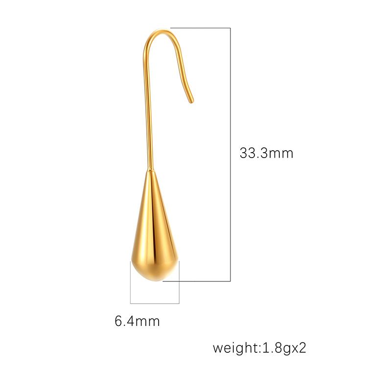 Orecchini pendenti retrò francesi per donna, orecchini in acciaio al titanio irregolari, semplici e artistici di alta qualità, eleganti orecchini_voghion.com