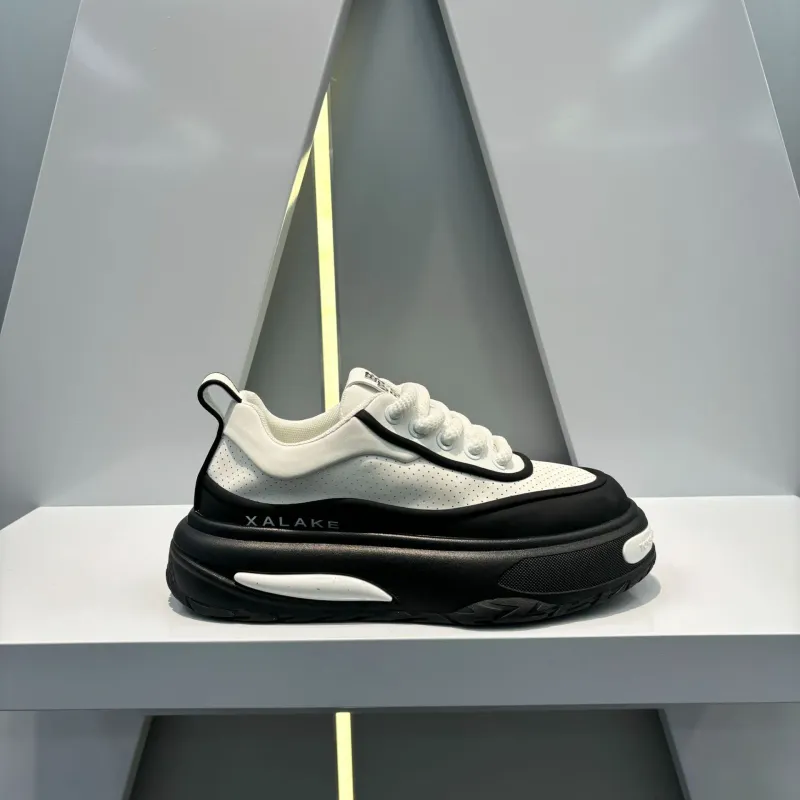 Men, Autumn Low Cut Fashionable Casual Shoes, Men's Trendy Brand, High Rise Thick Soled Lace Up Board Shoes Chinese Brand Shoes_voghion.com