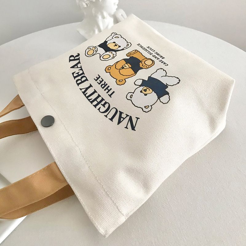 New Arrival 0.01 Canvas Small Compact Versatile Handbag Female Students Lunch Box Bag For Office Workers_voghion.com