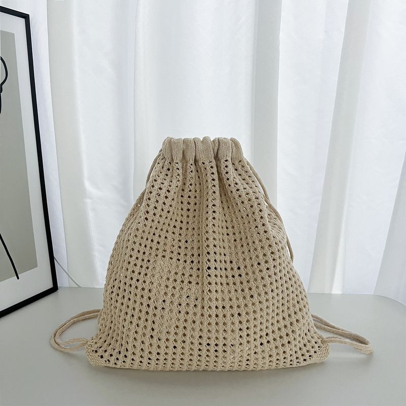 Borsa a rete intrecciata minimalista, nuova estate 2025, con tracolla, stile borsa tote lavorata a maglia, compatta e fresca_voghion.com