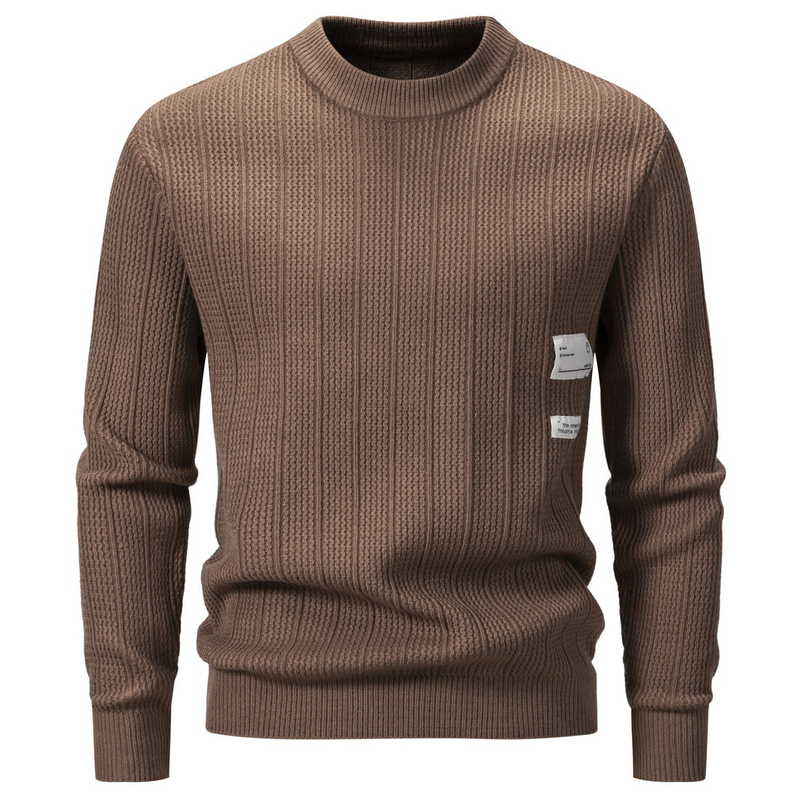 2023 new winter men's slim round neck sweater versatile warm pullover sweater bottoming shirt _voghion.com
