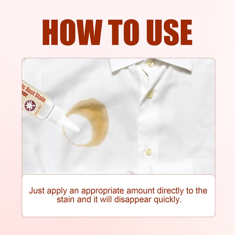 Jue-Fish Fabric Rust Stain Remover, Clothes Decontamination Mild Cleaning Agent For Stubborn Oil Stains And Yellow Mildew Spots_voghion.com