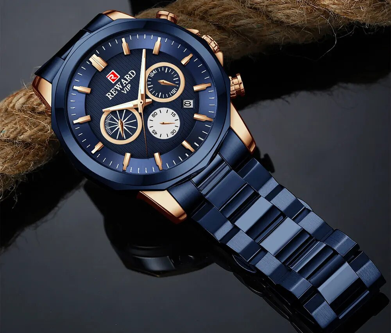 Orologio da polso in acciaio inossidabile da uomo, orologio da polso elegante da uomo, orologio da polso luminoso al quarzo, orologio da polso con data_voghion.com