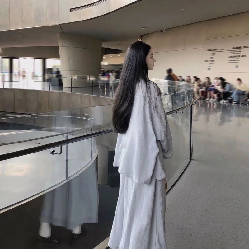 【Yunshui】New Chinese Cotton Linen Zen Loose Fit Set For Petite Early Autumn Tea Style Outfit_voghion.com