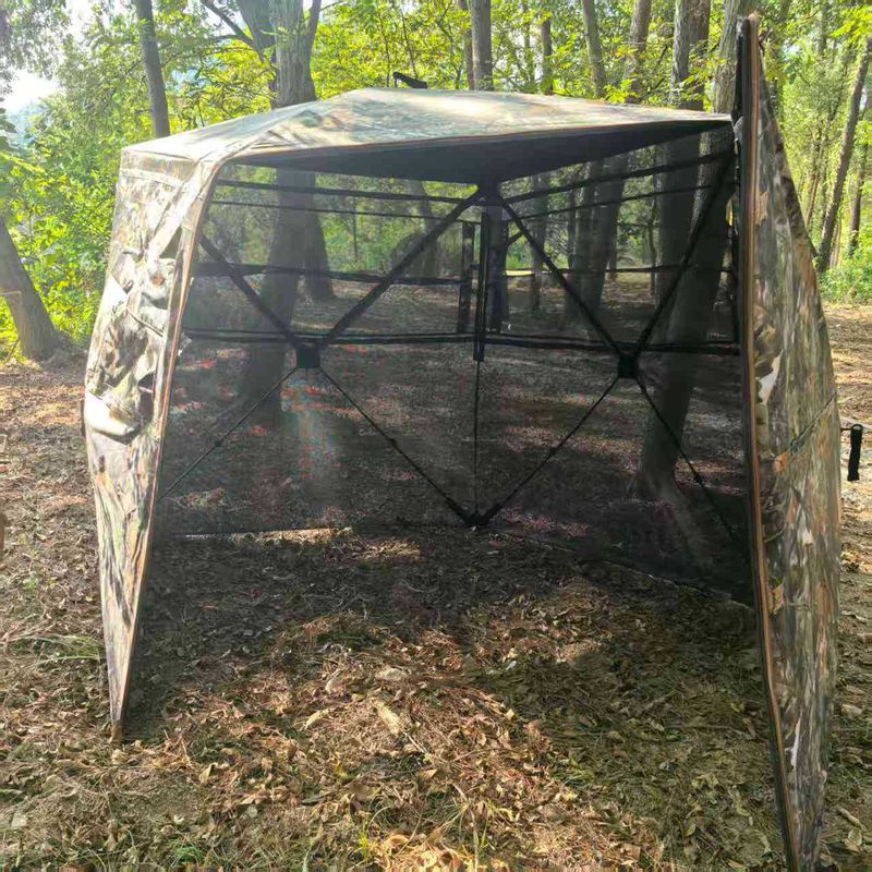 Tenda da caccia mimetica a 360° con apertura rapida, antipioggia, prospettiva unidirezionale, per birdwatching all'aperto_voghion.com