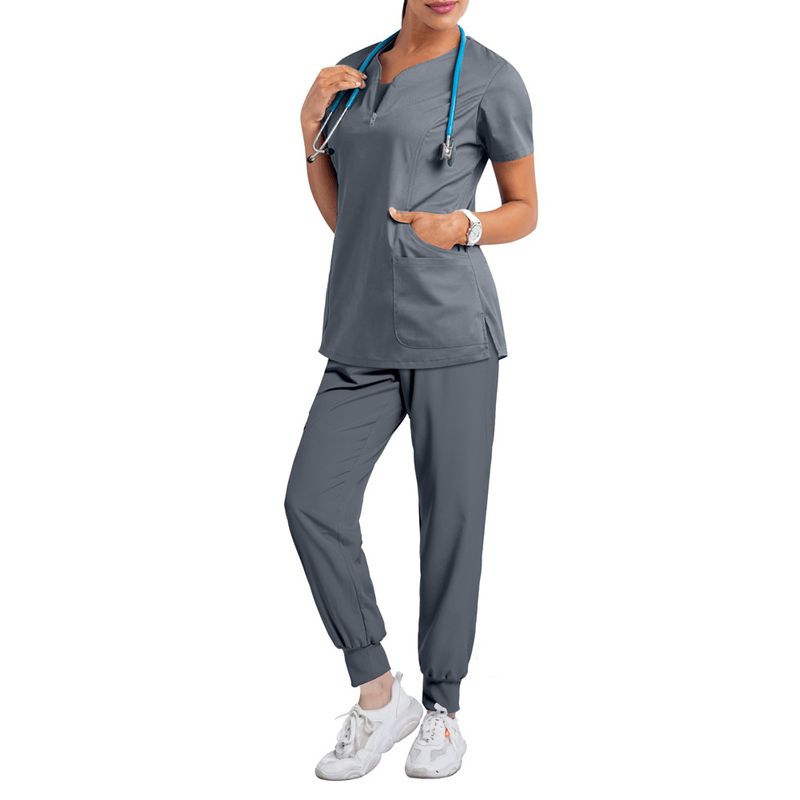 Tandarts Chirurgische Jurk Vrouwelijke Split Was Kleding Pak Verpleegkundige Werkkleding Elastisch Snel Drogend Ziekenhuis Verpleegkundige Uniform Dun_voghion.com