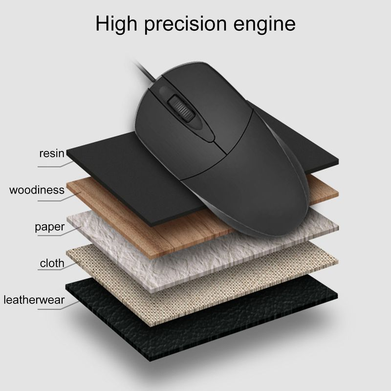 Xinweiqing MS121 Unique Ergonomic Design ABS USB Wired Optical Mouse for Computer_voghion.com