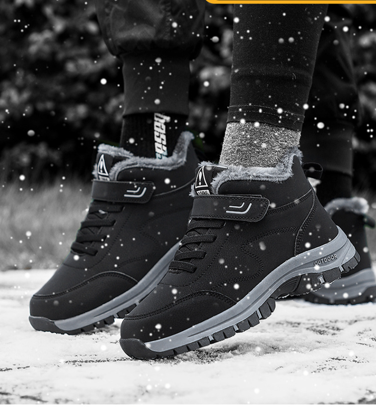 Stivali da neve transfrontalieri per uomo e donna Scarpe invernali in cotone addensato in velluto Caldo a metà polpaccio Alto all'ingrosso Disponibile_voghion.com