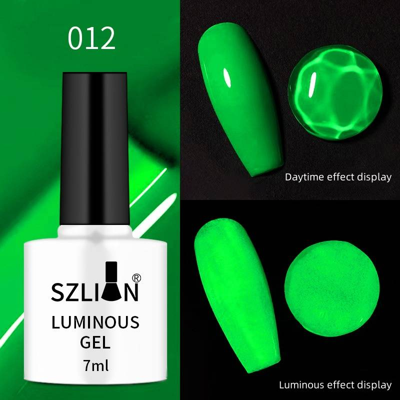 Im Dunkeln leuchtendes Nagelgel Fluoreszierendes Nagellackgel Phototherapie-Gelset Beliebtes Nagelstudio in Bonbonfarbe_voghion.com
